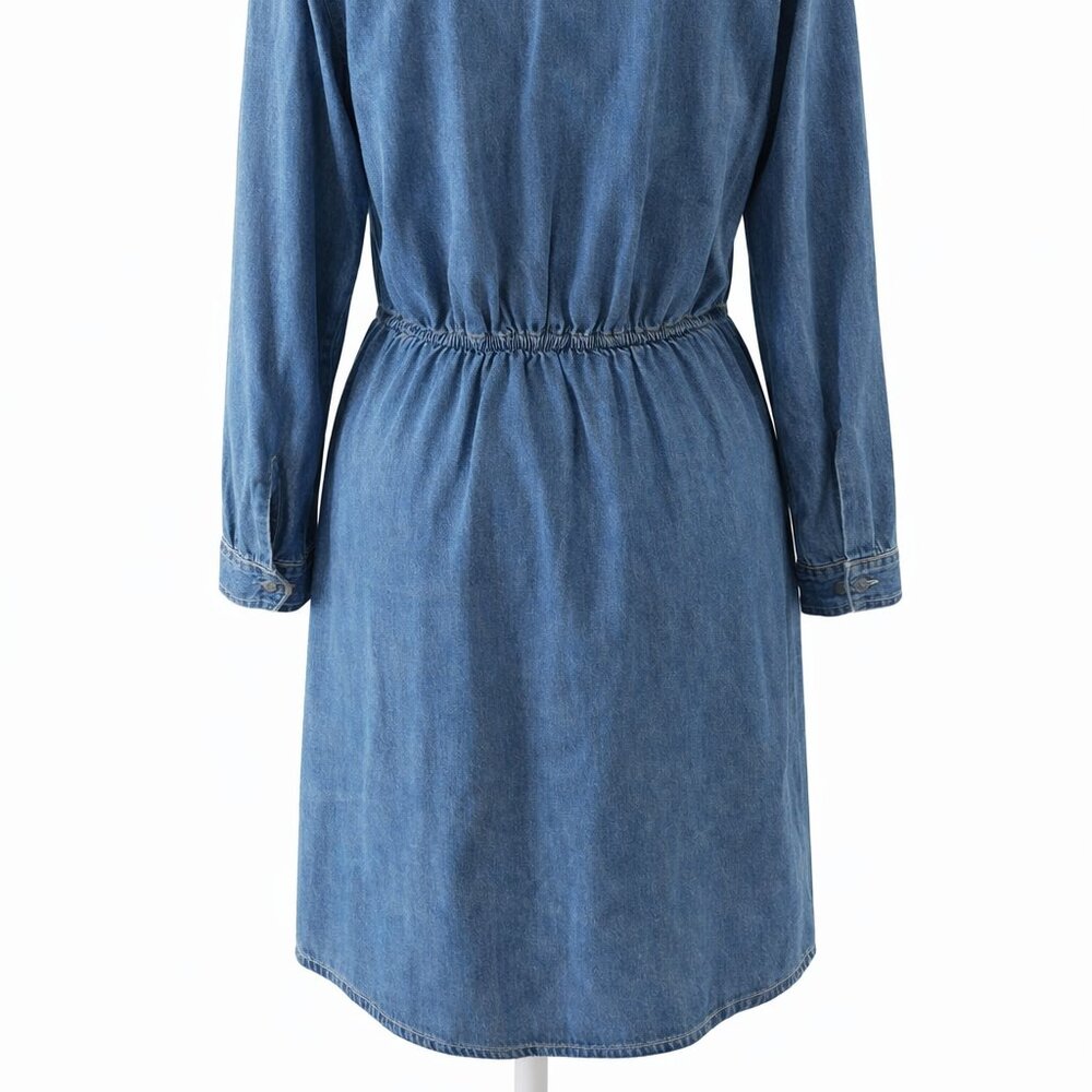 NWT New Glory Denim Shirt Dress | Size M | Button Front - Picture 9 of 9